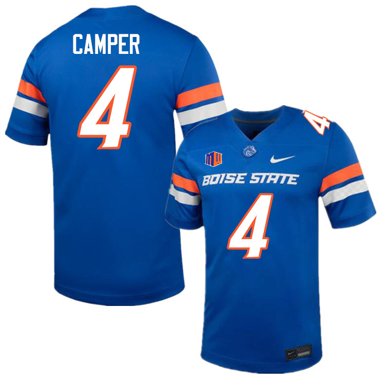 Cameron Camper Jersey, Boise State Broncos #4 Cameron Camper Football Jersey College Uniforms-Blue